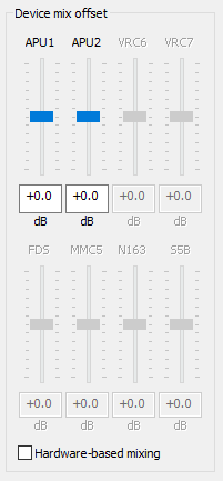 Screenshot of device mix offset section